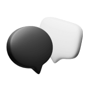 Ícone 3d de balões de conversa